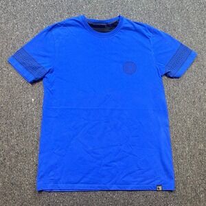 Level Ten Greek Key Graphic TShirt Sz S Mens Blue Streetwear Crew Neck Tee